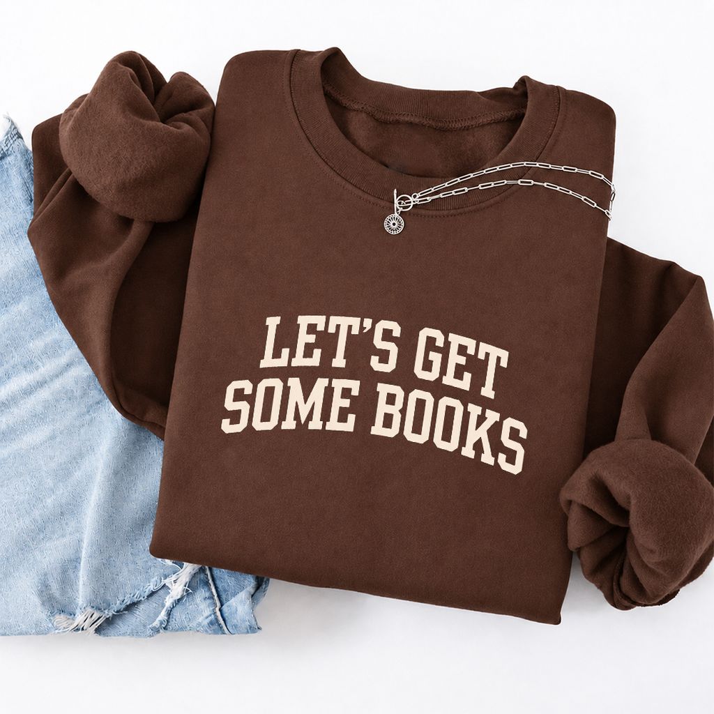 Let's Get Some Books Softstyle Sweatshirt | Book Lover Gift Cocoa
