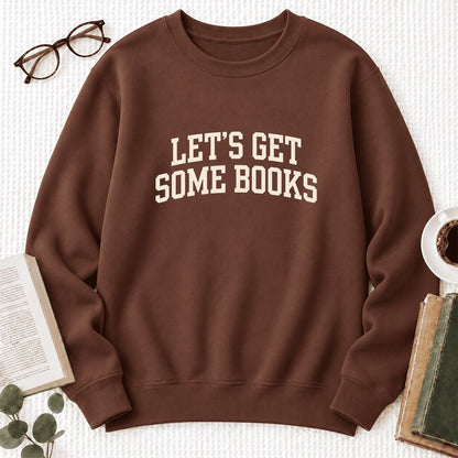Let's Get Some Books Softstyle Sweatshirt | Book Lover Gift Cocoa