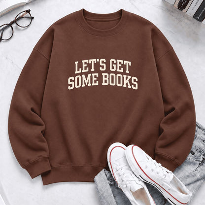 Let's Get Some Books Softstyle Sweatshirt | Book Lover Gift Cocoa