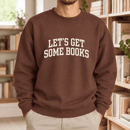 Let's Get Some Books Softstyle Sweatshirt | Book Lover Gift Cocoa