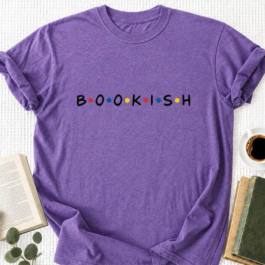 Bookish Printed T-Shirt | Book Lover Gift Heather Purple