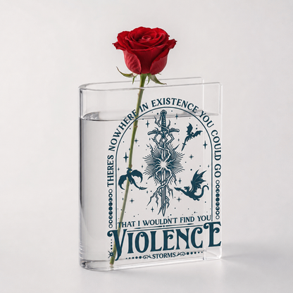 Xaden Riorson Acrylic Book Vase Book Lover Gift
