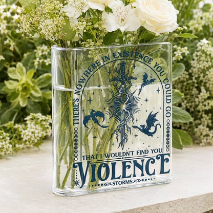 Xaden Riorson Acrylic Book Vase Book Lover Gift
