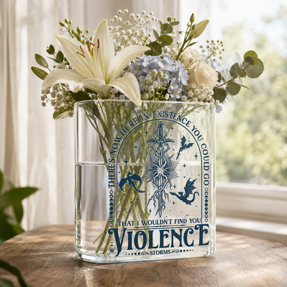 Xaden Riorson Acrylic Book Vase Book Lover Gift