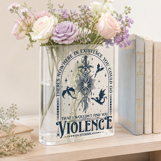 Xaden Riorson Acrylic Book Vase Book Lover Gift