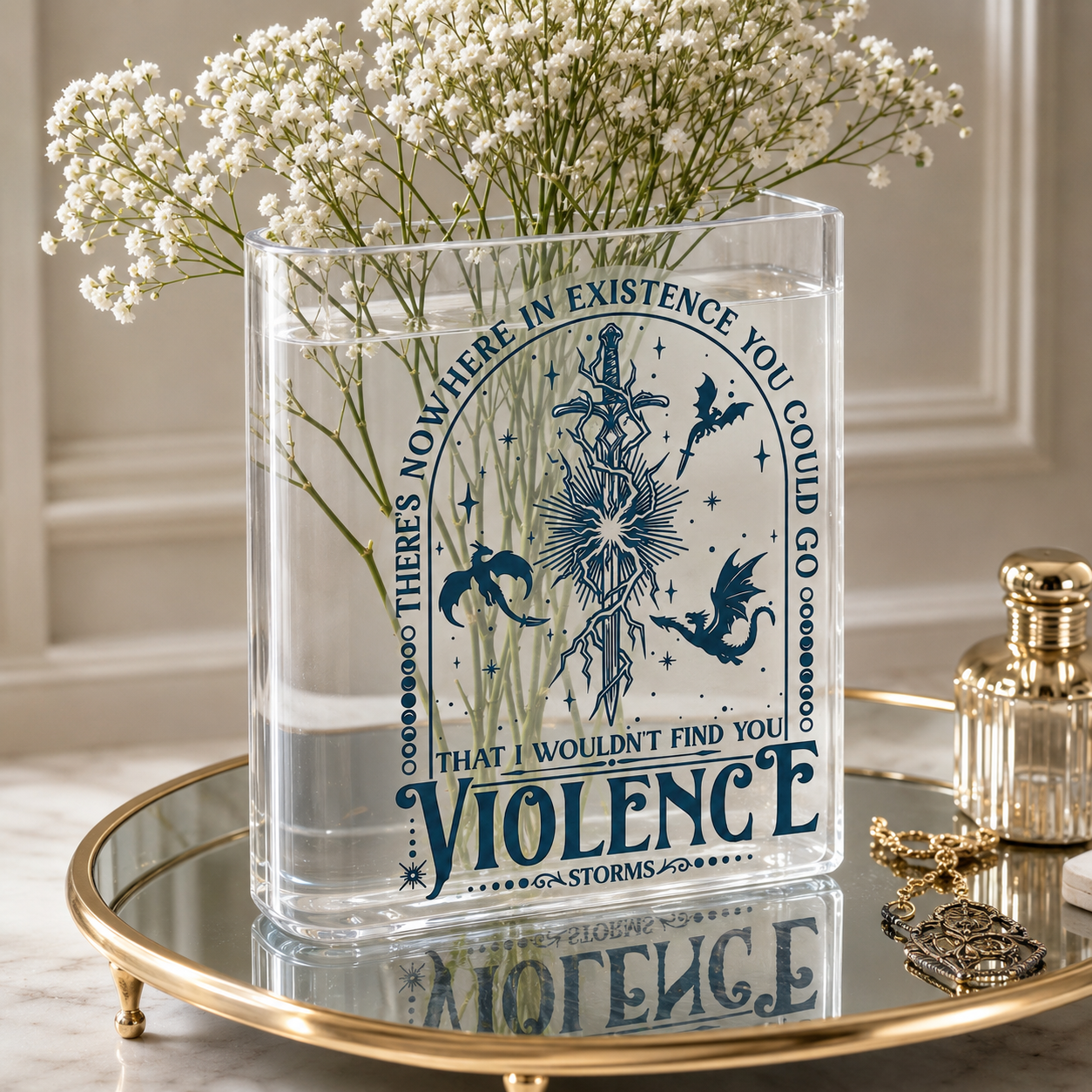 Xaden Riorson Acrylic Book Vase Book Lover Gift