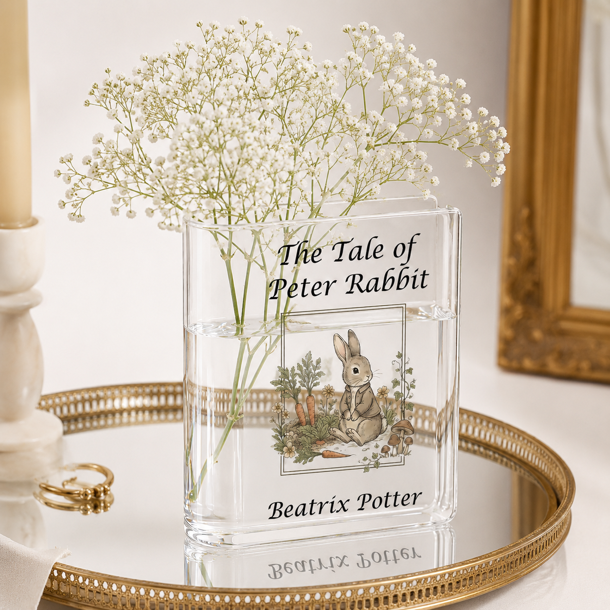 The Tale of Peter Rabbit Acrylic Book Vase Book Lover Gift