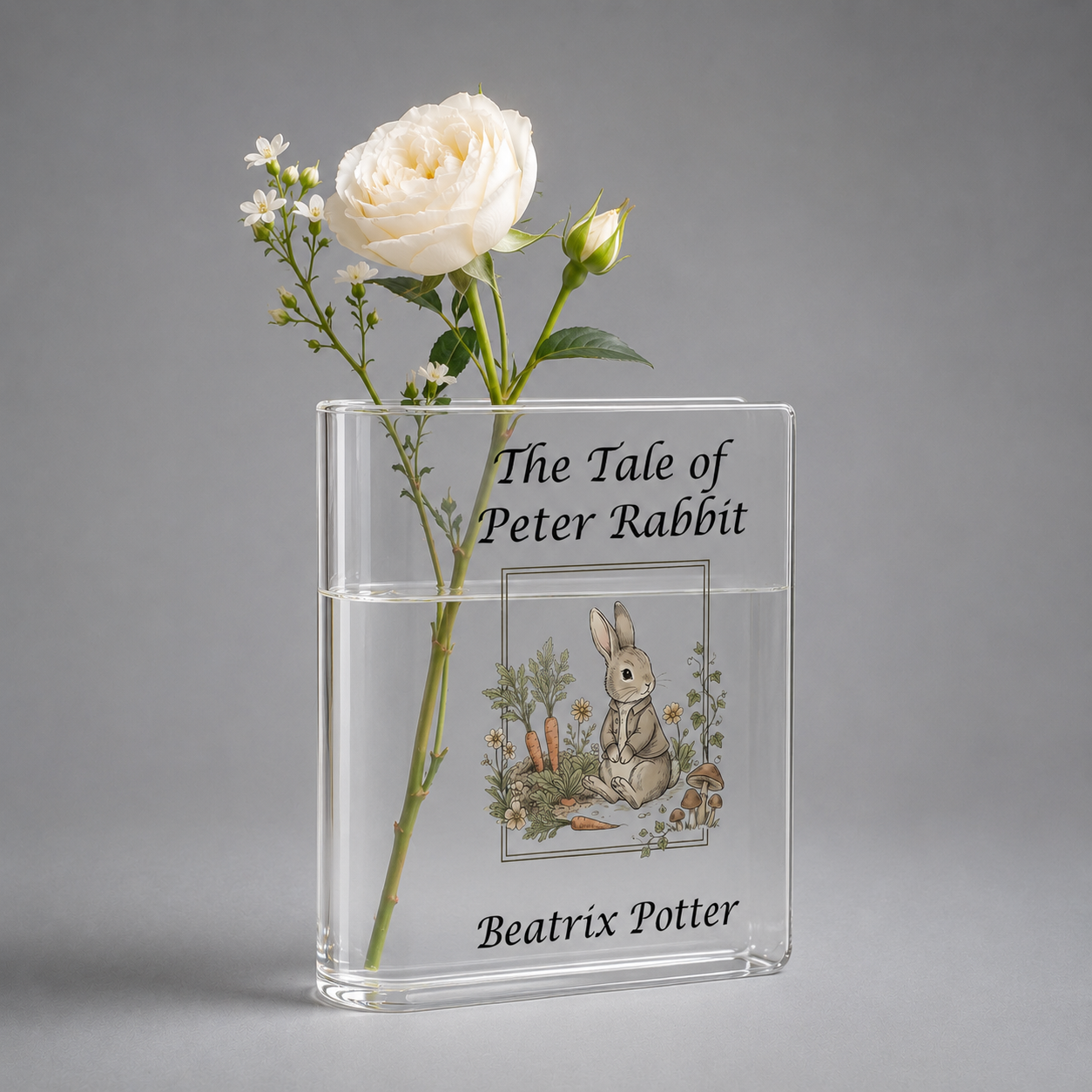 The Tale of Peter Rabbit Acrylic Book Vase Book Lover Gift