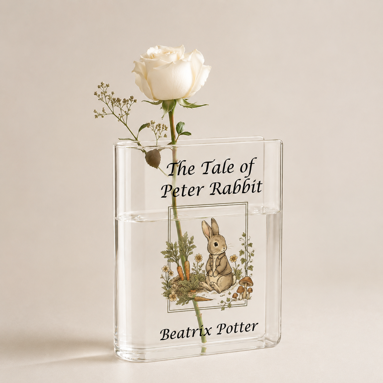 The Tale of Peter Rabbit Acrylic Book Vase Book Lover Gift