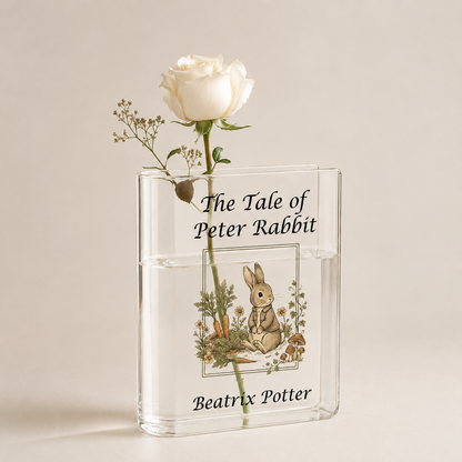 The Tale of Peter Rabbit Acrylic Book Vase Book Lover Gift