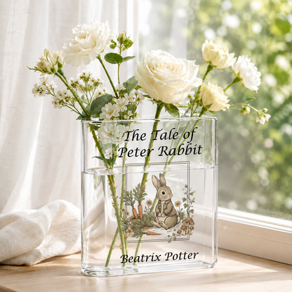 The Tale of Peter Rabbit Acrylic Book Vase Book Lover Gift