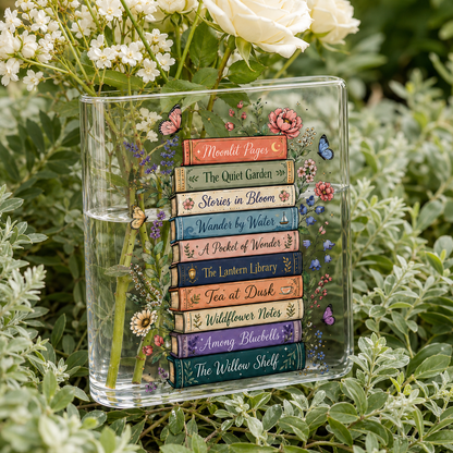 Custom Read Booklist Acrylic Book Vase Book Lover Gift