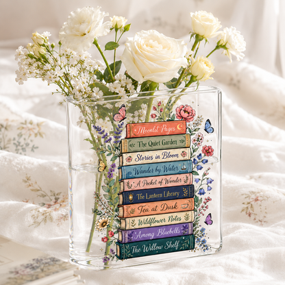 Custom Read Booklist Acrylic Book Vase Book Lover Gift