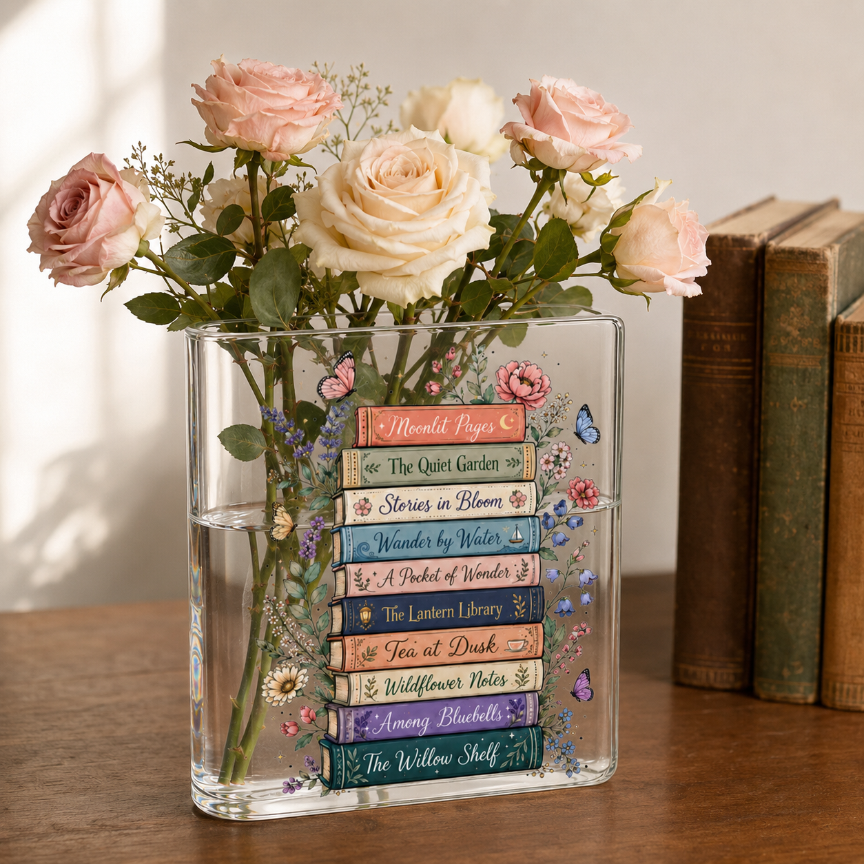 Custom Read Booklist Acrylic Book Vase Book Lover Gift