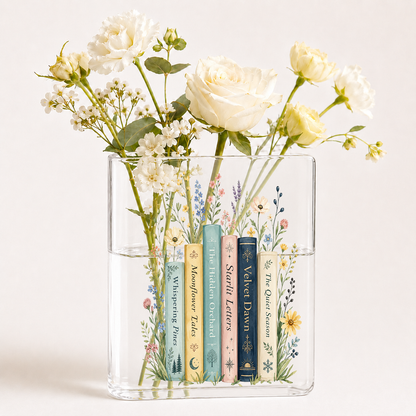 Custom Read Booklist (Type 2) Acrylic Book Vase Book Lover Gift