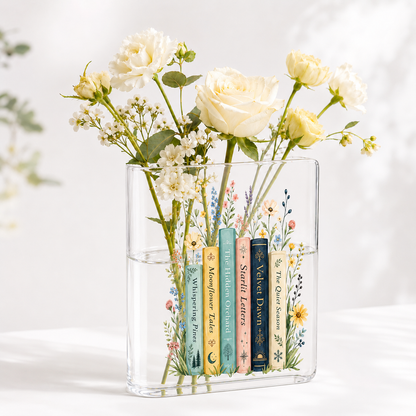 Custom Read Booklist (Type 2) Acrylic Book Vase Book Lover Gift