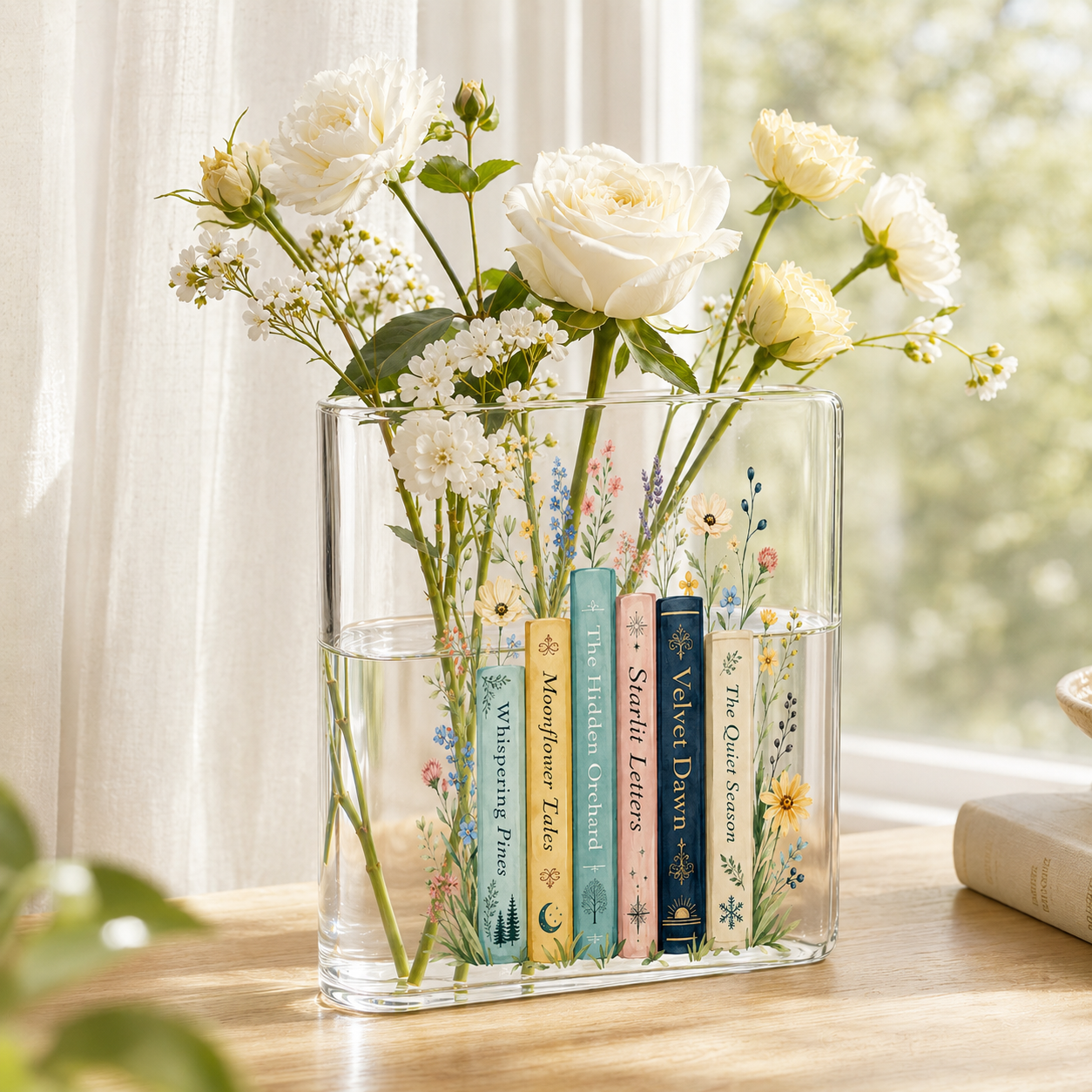 Custom Read Booklist (Type 2) Acrylic Book Vase Book Lover Gift