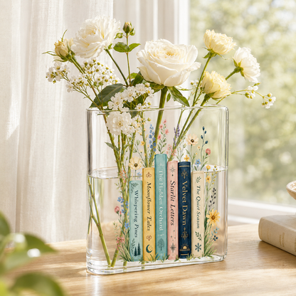 Custom Read Booklist (Type 2) Acrylic Book Vase Book Lover Gift