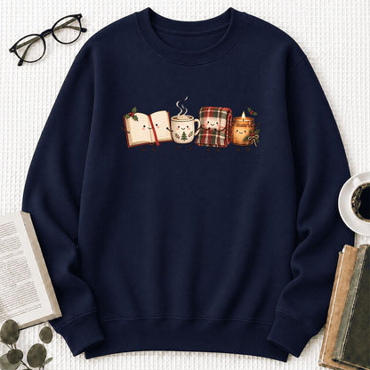 Christmas Cozy Club Printed Sweatshirt | Christmas Gift Navy