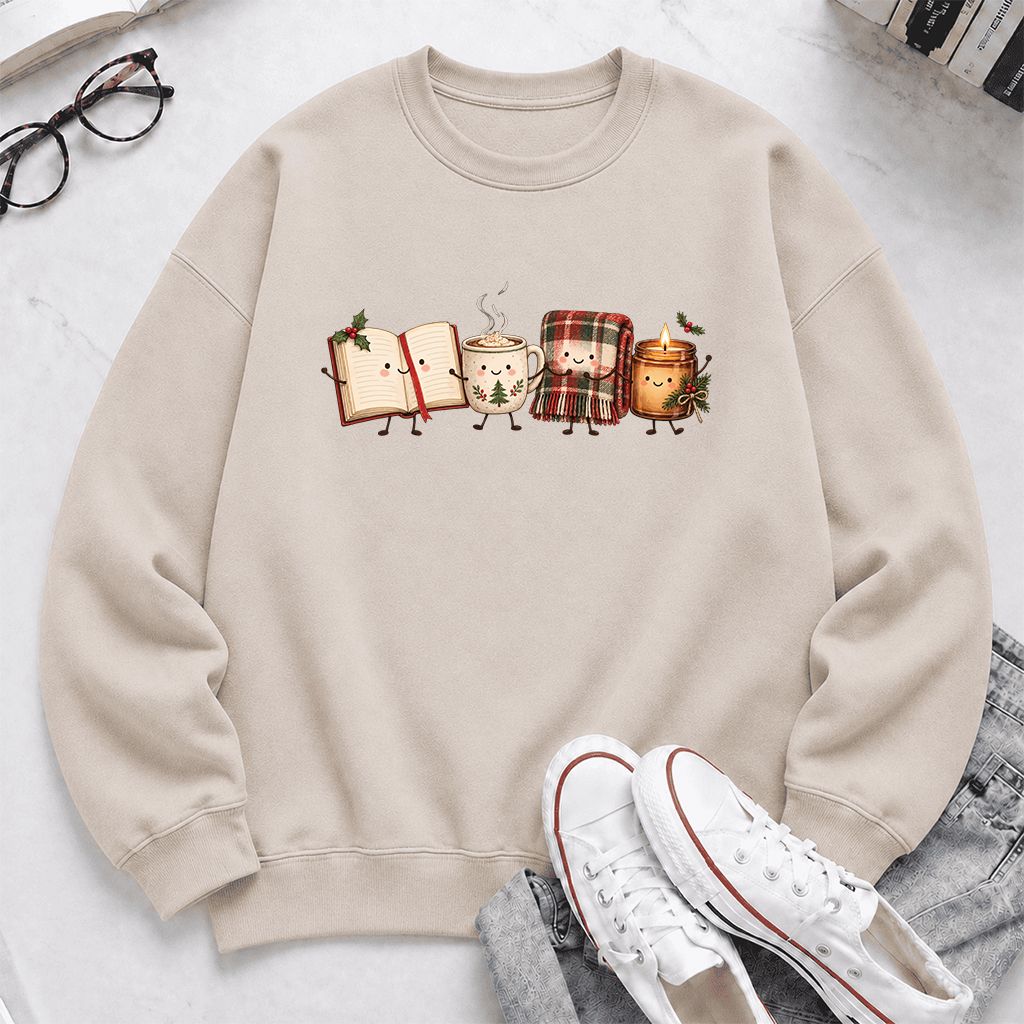 Christmas Cozy Club Printed Sweatshirt | Christmas Gift Sand