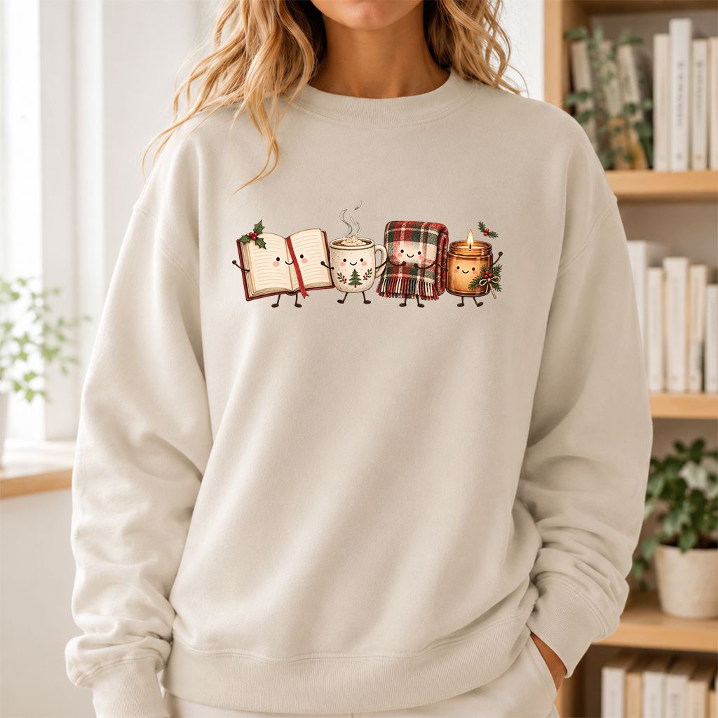Christmas Cozy Club Printed Sweatshirt | Christmas Gift Sand