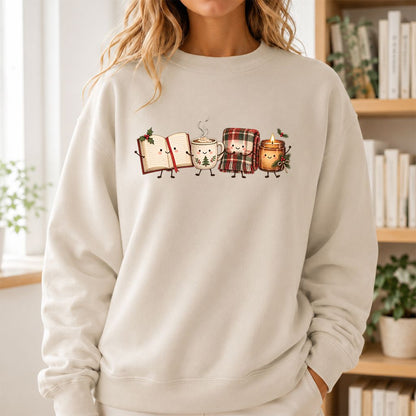 Christmas Cozy Club Printed Sweatshirt | Christmas Gift Sand