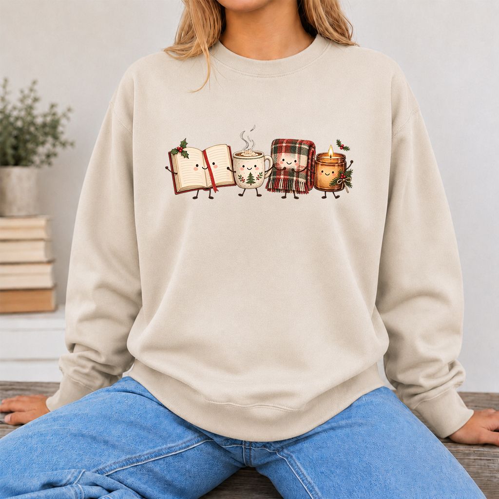 Christmas Cozy Club Printed Sweatshirt | Christmas Gift Sand