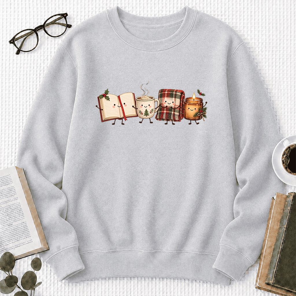 Christmas Cozy Club Printed Sweatshirt | Christmas Gift Sport Grey
