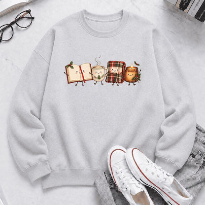 Christmas Cozy Club Printed Sweatshirt | Christmas Gift Sport Grey
