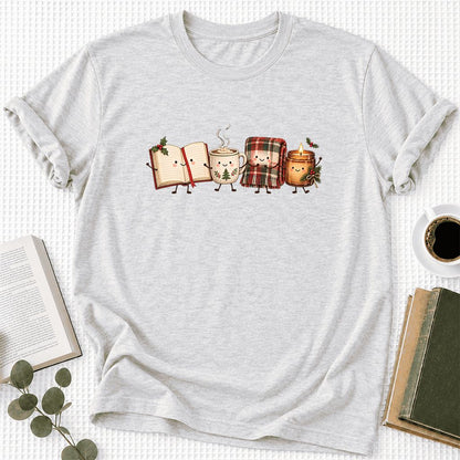 Christmas Cozy Club Ultra-Soft Cotton T-Shirt | Christmas Gift Ash