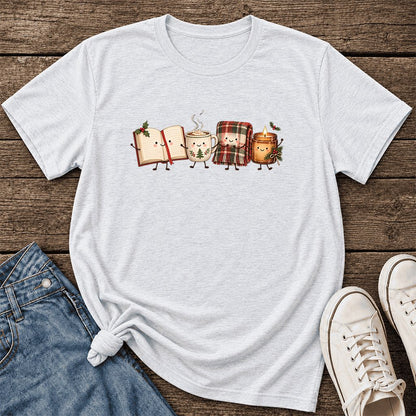 Christmas Cozy Club Ultra-Soft Cotton T-Shirt | Christmas Gift Ash