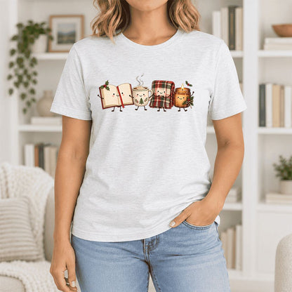 Christmas Cozy Club Ultra-Soft Cotton T-Shirt | Christmas Gift Ash