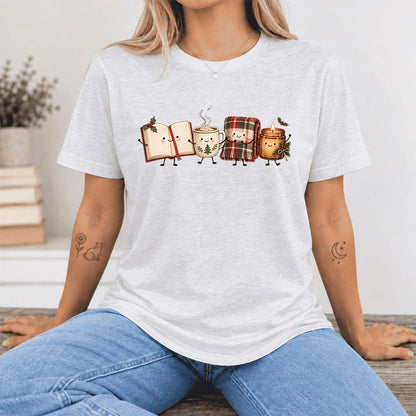 Christmas Cozy Club Ultra-Soft Cotton T-Shirt | Christmas Gift Ash