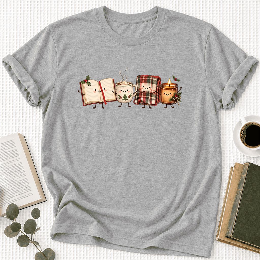 Christmas Cozy Club Ultra-Soft Cotton T-Shirt | Christmas Gift Athletic Heather