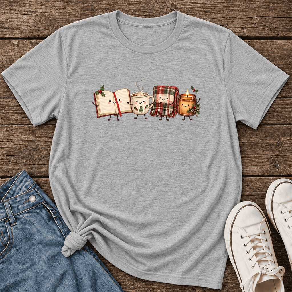 Christmas Cozy Club Ultra-Soft Cotton T-Shirt | Christmas Gift Athletic Heather