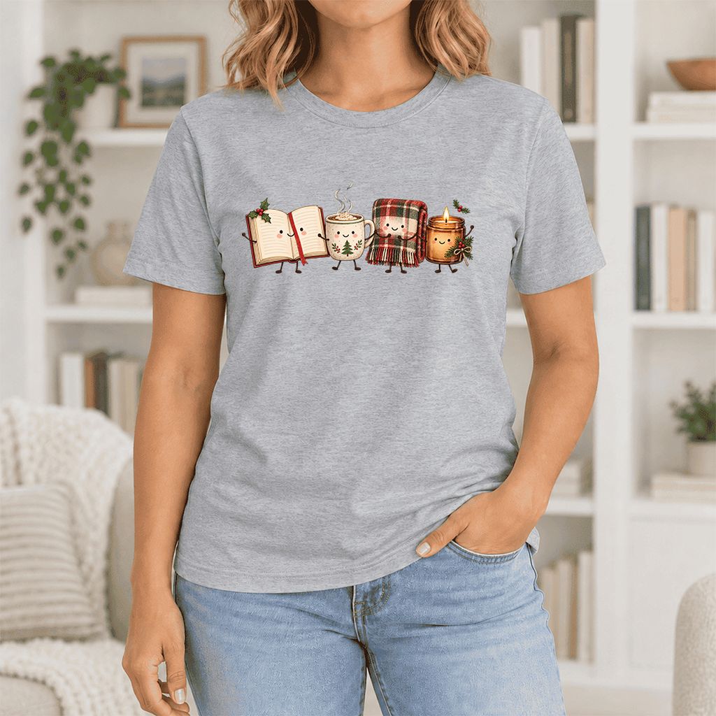 Christmas Cozy Club Ultra-Soft Cotton T-Shirt | Christmas Gift Athletic Heather