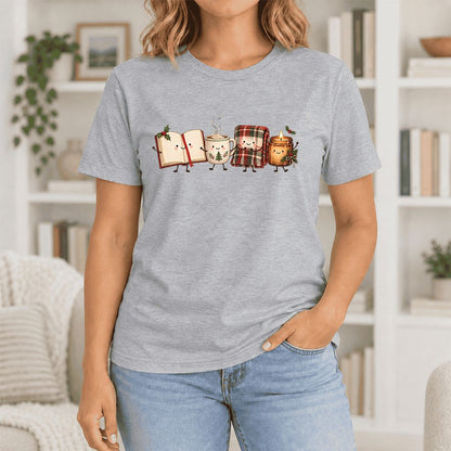 Christmas Cozy Club Ultra-Soft Cotton T-Shirt | Christmas Gift Athletic Heather