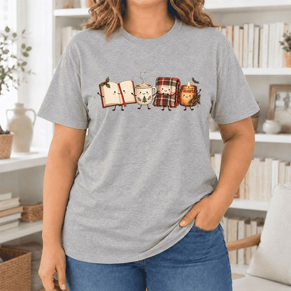 Christmas Cozy Club Ultra-Soft Cotton T-Shirt | Christmas Gift Athletic Heather