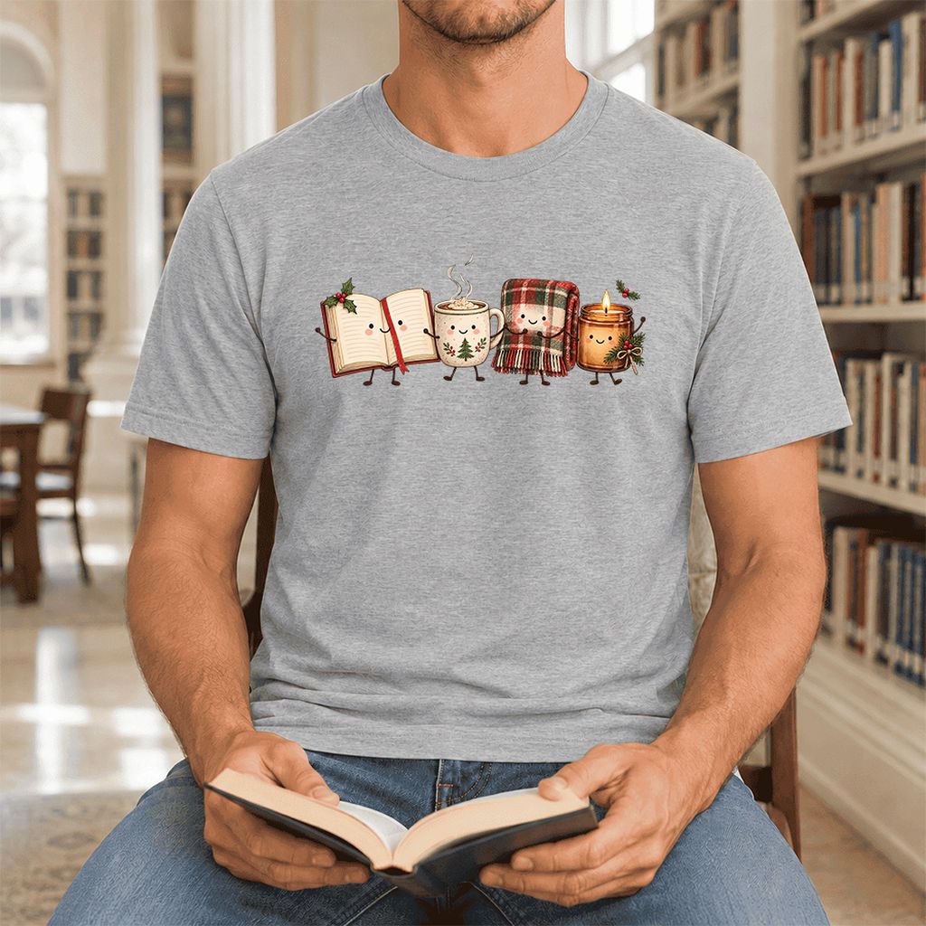 Christmas Cozy Club Ultra-Soft Cotton T-Shirt | Christmas Gift Athletic Heather