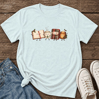 Christmas Cozy Club Ultra-Soft Cotton T-Shirt | Christmas Gift Heather Ice Blue