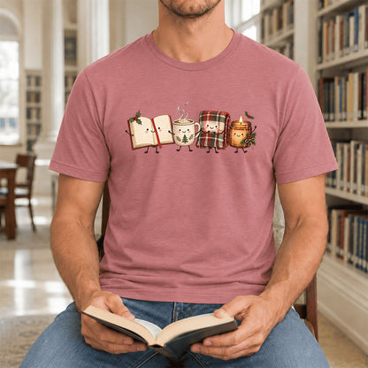Christmas Cozy Club Ultra-Soft Cotton T-Shirt | Christmas Gift Mauve