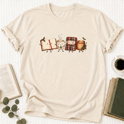 Christmas Cozy Club Ultra-Soft Cotton T-Shirt | Christmas Gift Natural