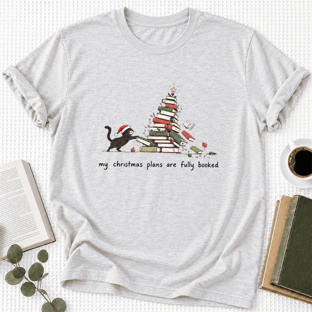 My Christmas Plans Are Fully Booked Ultra-Soft Cotton T-Shirt | Reader Gift Ash