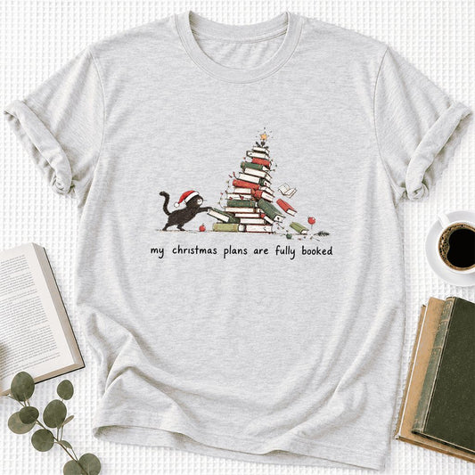 My Christmas Plans Are Fully Booked Ultra-Soft Cotton T-Shirt | Reader Gift Ash