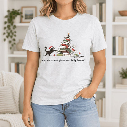 My Christmas Plans Are Fully Booked Ultra-Soft Cotton T-Shirt | Reader Gift Ash