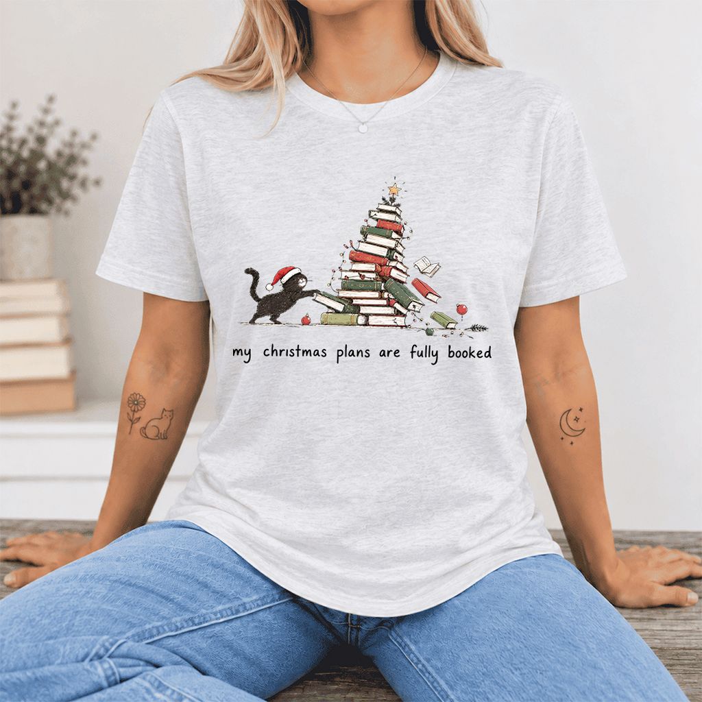 My Christmas Plans Are Fully Booked Ultra-Soft Cotton T-Shirt | Reader Gift Ash