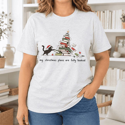 My Christmas Plans Are Fully Booked Ultra-Soft Cotton T-Shirt | Reader Gift Ash
