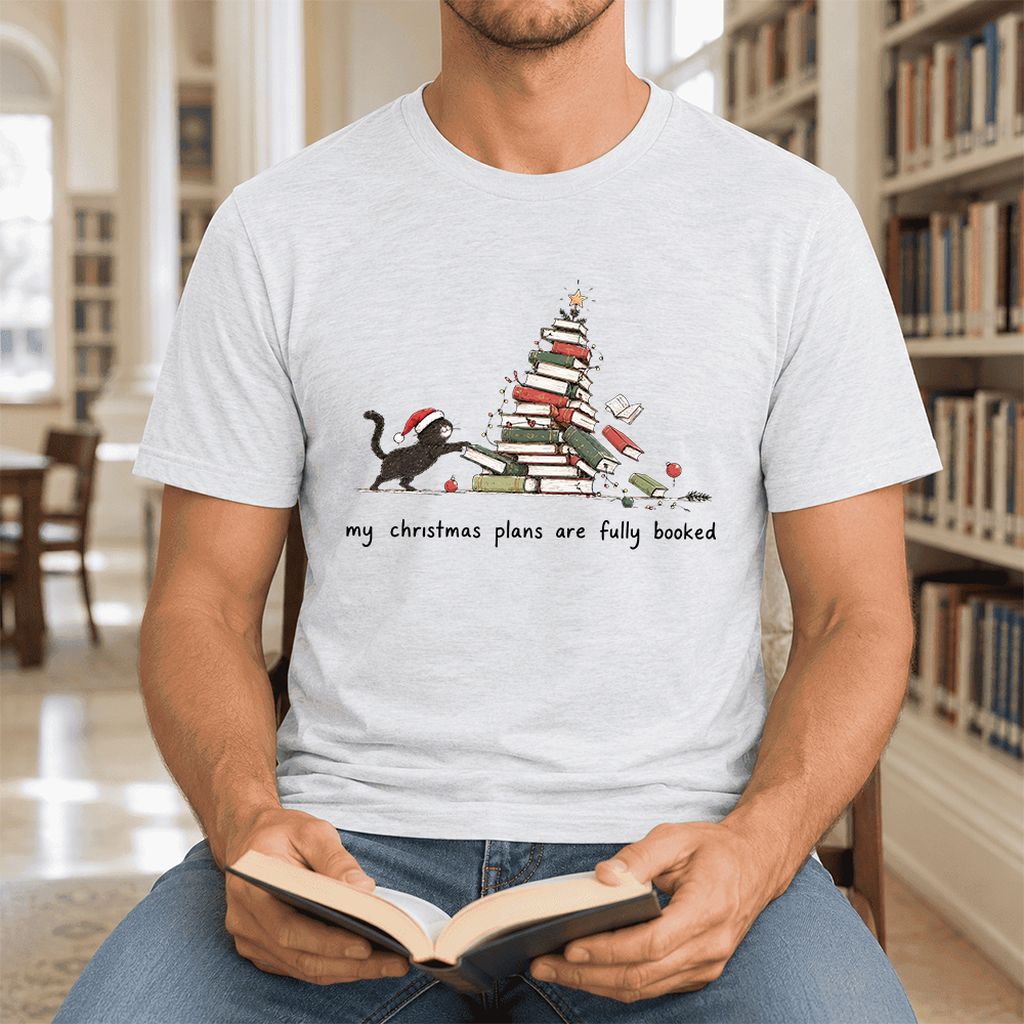 My Christmas Plans Are Fully Booked Ultra-Soft Cotton T-Shirt | Reader Gift Ash
