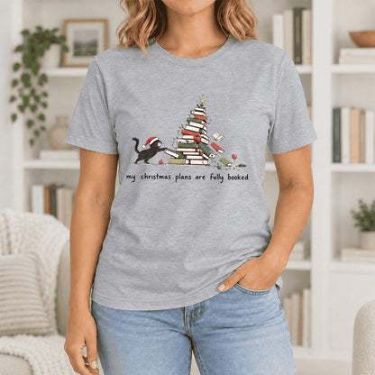My Christmas Plans Are Fully Booked Ultra-Soft Cotton T-Shirt | Reader Gift Athletic Heather