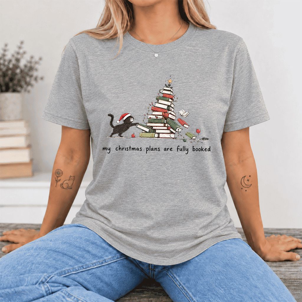 My Christmas Plans Are Fully Booked Ultra-Soft Cotton T-Shirt | Reader Gift Athletic Heather